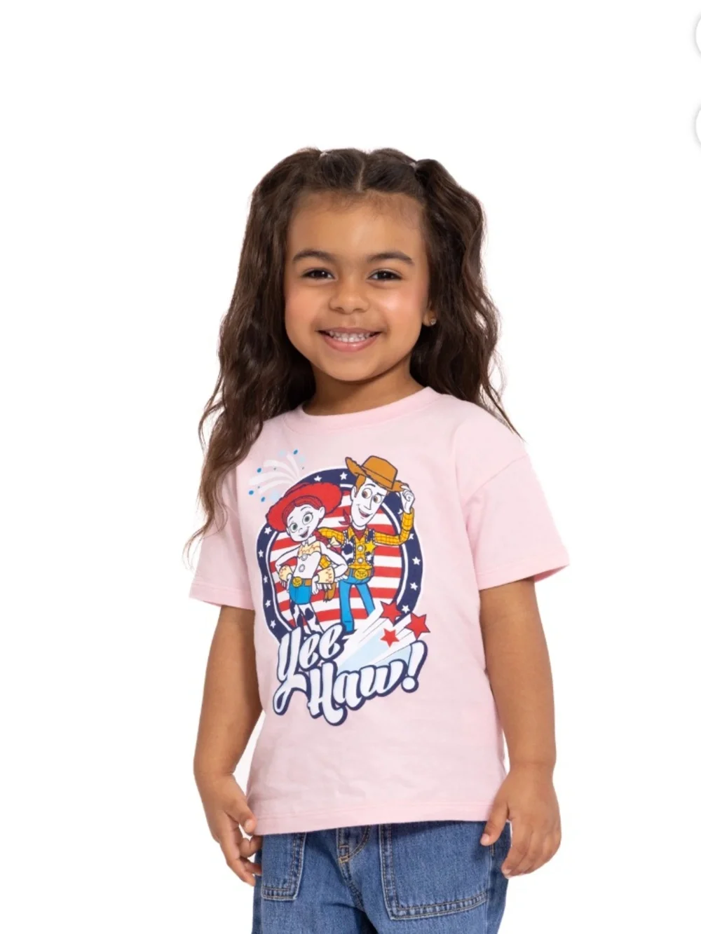 Toy Story Girls Pink Jessie and Woody Tee Shirt Size 5T NWT